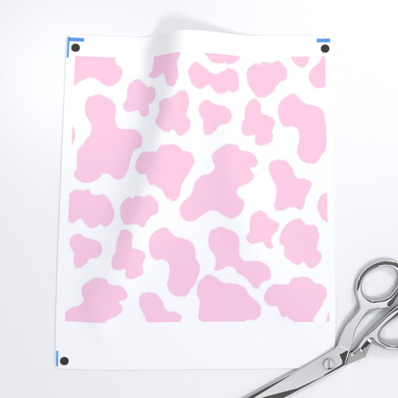 Small Pink Cow Print Strawberry 90S Trendy Fashion Farm Custom Printed Fabric by Spoonflower Various Fabrics by the Yard or Fat Quarter